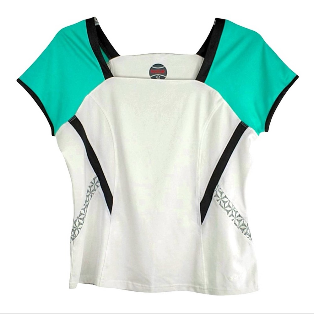 Women’s Bolle Sea Breeze Cap Sleeve Square Neck Top, White, Black, Green, Large